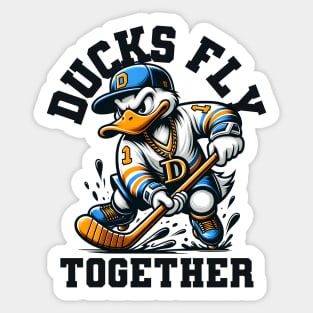 Ducks Fly Together Hockey Sticker